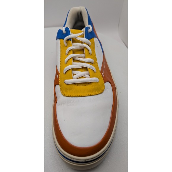 Rockport Men's Leather Colorblock Sneakers Size 11.5 M White Blue Orange Yellow - Picture 7 of 12